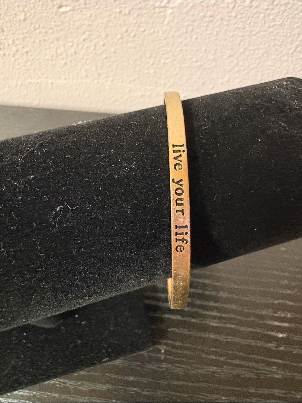 Silver Tone Live Your Life Inspirational Cuff Bangle Bracelet